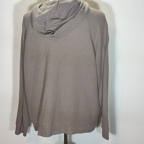 Torrid Plus 2 Gray Waffle Knit Hoodie Sweatshirt Long Sleeve Pullover Pockets - Picture 2 of 7
